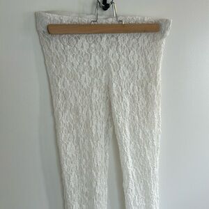 Sheer lace pants